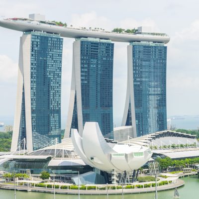 Marina bay sand building at singapore