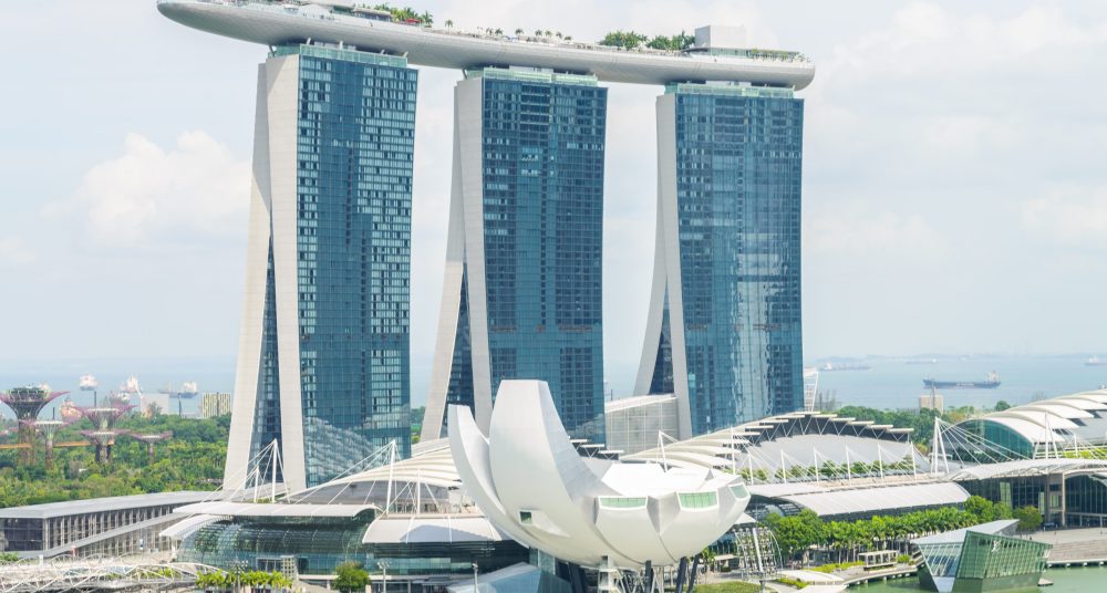 Marina bay sand building at singapore